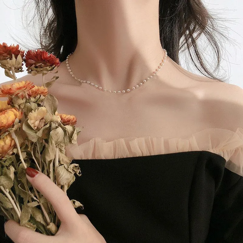 SJLO-21 Женское свадебное свадебное ожерелье из жемчужина-колье очаровательное золотое серебряное цвето