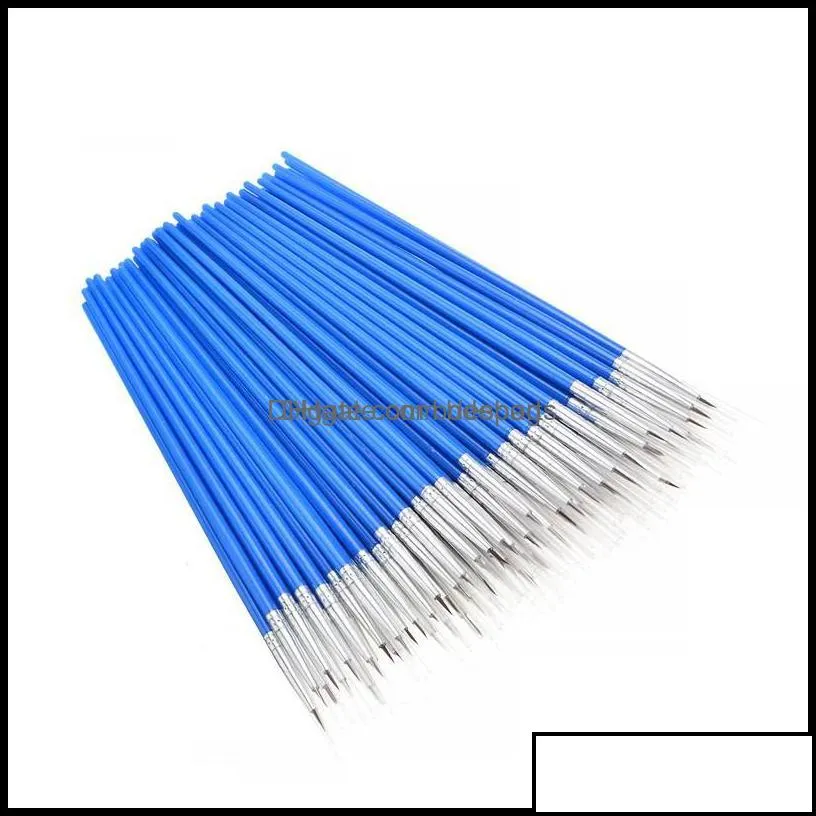 100Pcs/Set Micro Extra Fine Detail Art Craft Paint Brushes For Traditional Chinese Oil Painting Q1107 Drop Delivery 2021 Supplies Arts