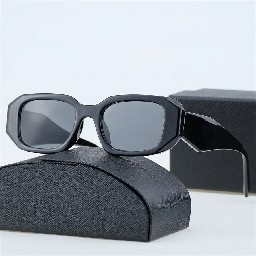 Luxury Designer Black Rectangle Sunglasses For Men And Women