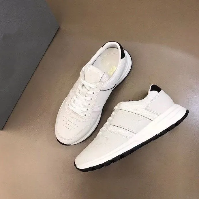 Mens white discount prada trainers