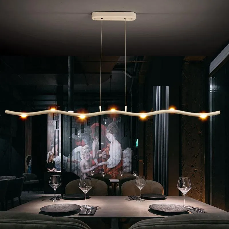 Kolye lambaları Nordic Minimalist Led Oturma Odası Avize Aydınlatma Restoranı Sanat Uzun Dekorasyon Bar Koridor Ofis Asma Lightspendent