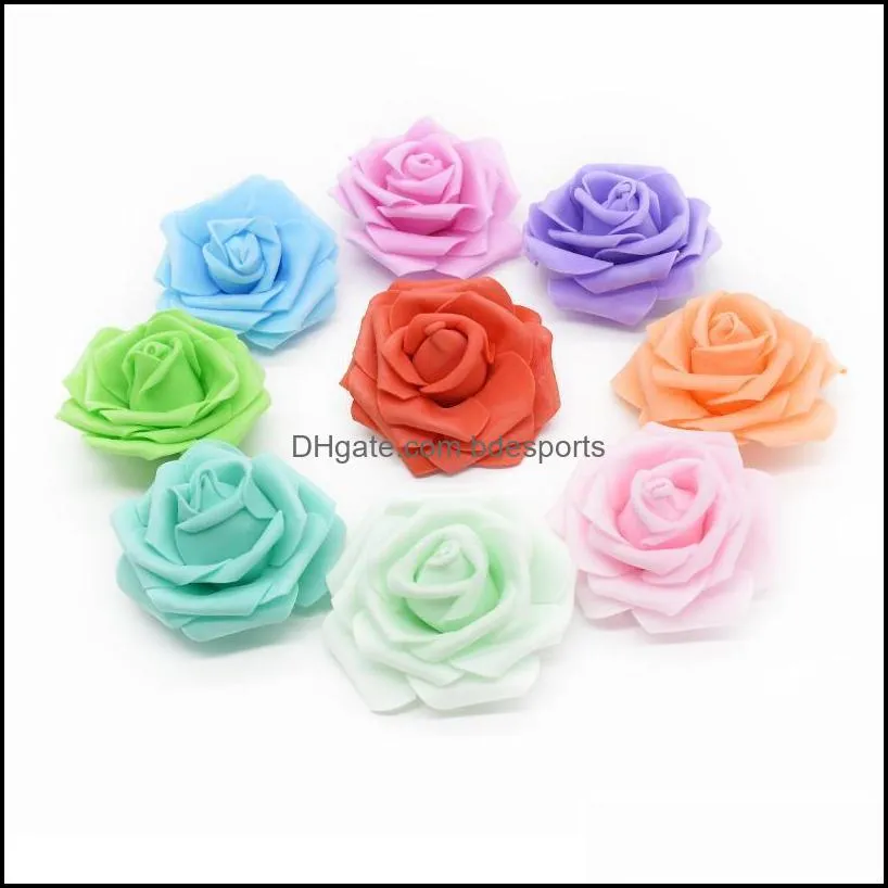 100 Pcs Foam Roses Christmas Decorations For Home Decorative Flowers Wreaths Scrapbooking Autumn Decoration Diy Headwear jllOCX