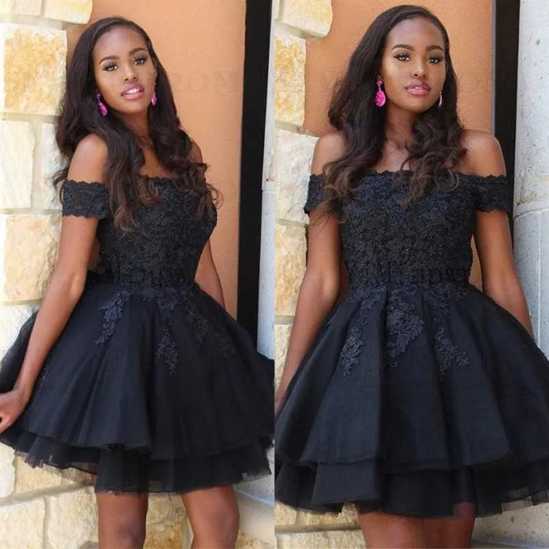 Black mini on sale gown