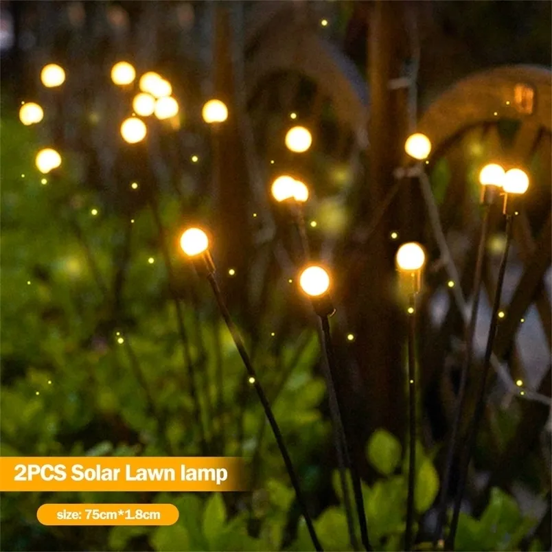 24pcs LED LED Solar LED في الهواء الطلق حديقة الديكور أضواء المناظر الطبيعية للألعاب النارية أضواء حديقة الحديقة الحديقة ديكور الطاقة الشمسية 220609