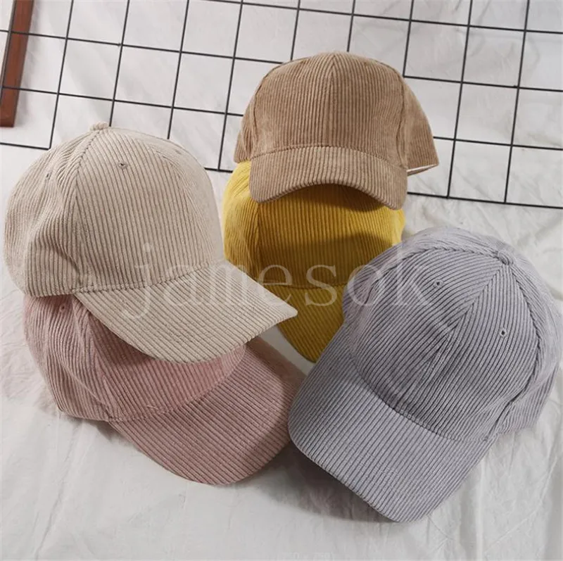 Men Corduroy Baseball Cap Women Spring Summer Baseballs Hat Mens Outdoor Sun Hat Hat Vacation DE644