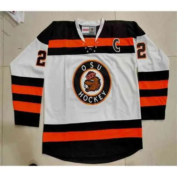 Thr Oregon State Beavers Hockey Jersey Broderi Stitched Anpassa något antal och namntröjor