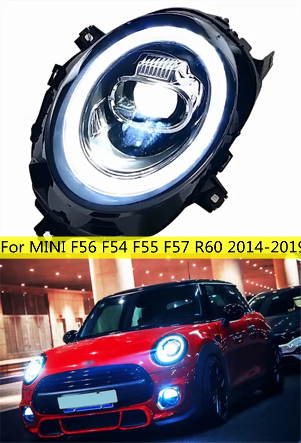 LED front lights For MINI F56 2014-19 F54 F55 F57 R60 Full LED Lens Turn Signal Head Light daytime running lamp