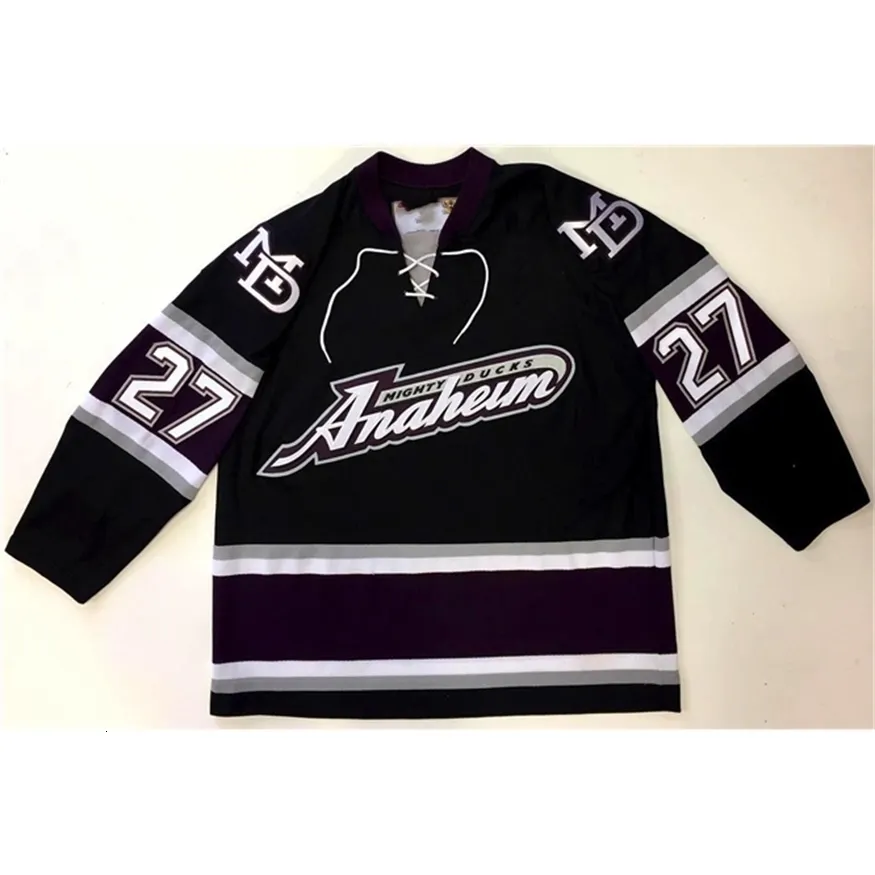 Nikivip Custom Hockey Jersey 5xl 6xl Vendimia Mighty Ducks #27 Scott Niedemayer Haftery koszulki zszyte Dostosowanie dowolnego numeru i nazwy
