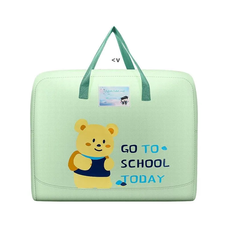 Quilt Storage Bag Cartoon Portable Water-repellent and Moisture-proof Children's Sorting Clothes Moving Bags 4 Colors 3 Sizes BBE13999