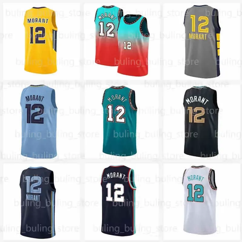 Es 12 Ja Morant Jersey 2022 Men Basketball Jerseys 13 Jaren Jackson Jr. Black City Green White