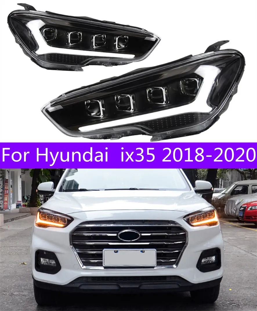 Accessoires d'éclairage Automobile phare pour ix35 20 18-20 20 Hyundai voiture LED phares remplacement DRL clignotant lumière diurne