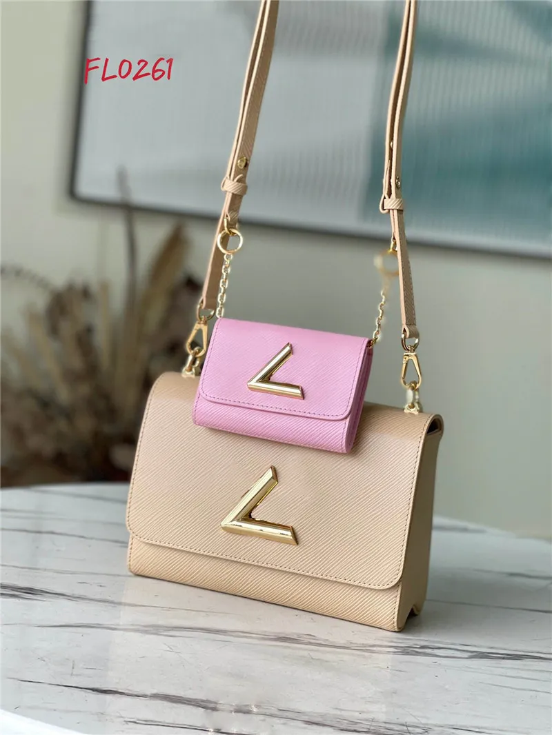 Designer Luxury TWIST PM M59886 creëert een handtas in charmeformaat. Leren schoudertas van 7A-kwaliteit
