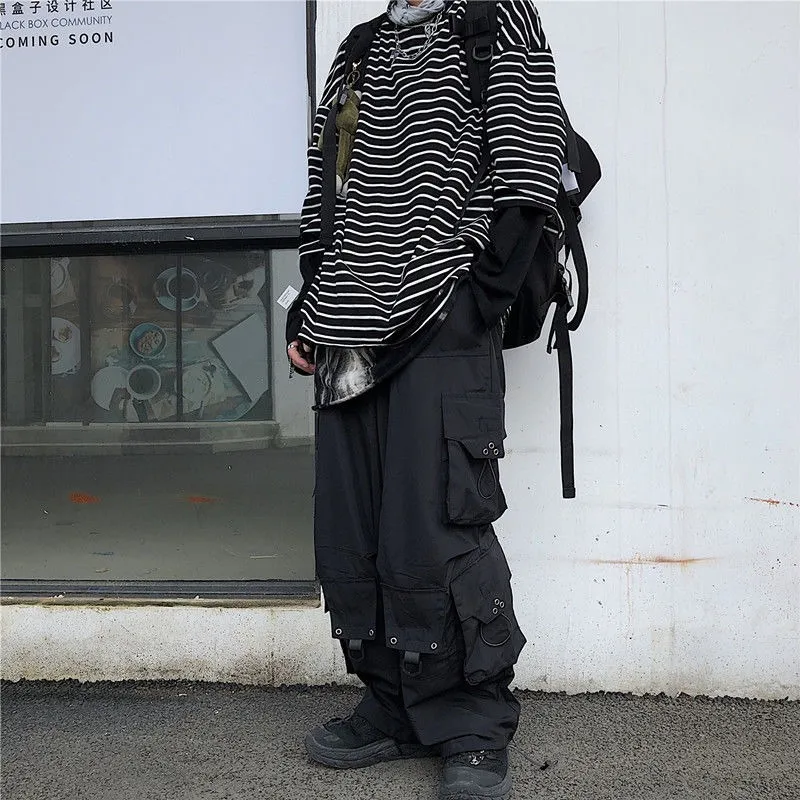 blackup cargo pants black m 韓国 Amazon.com: Black Rock Street Style Pockets Trousers Korean