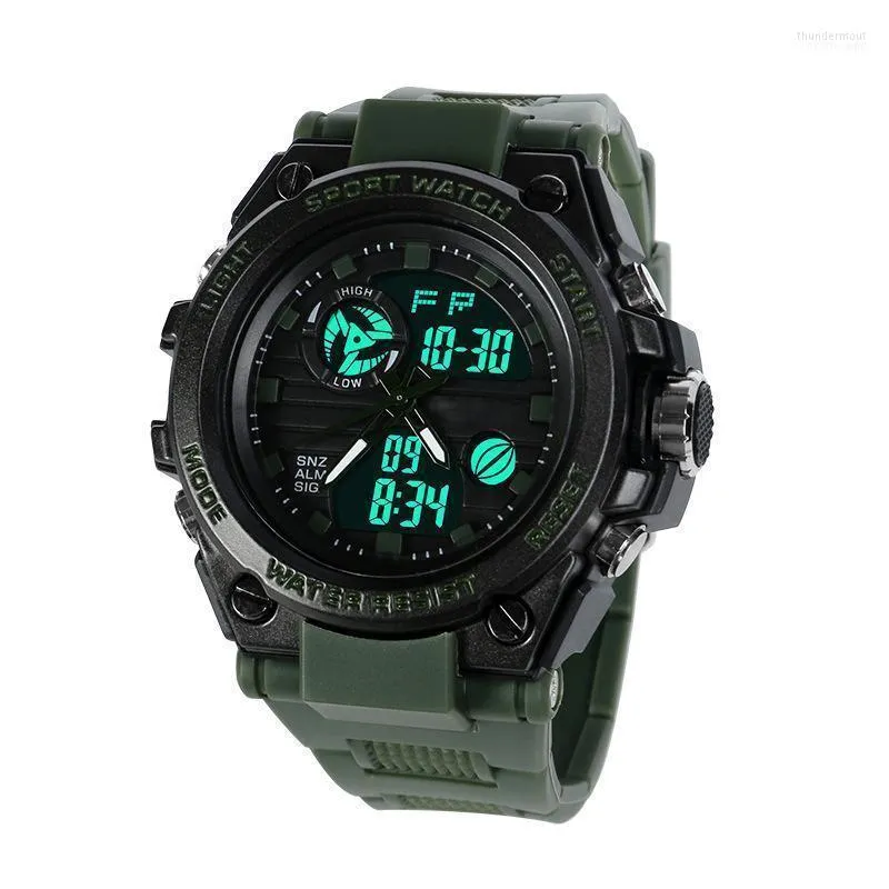 Armbandsur Sportklockor Herr Dual Display Klassisk Digital Gshok Man Väckarklocka GShock Resistant Military Watch 2022 Thun22