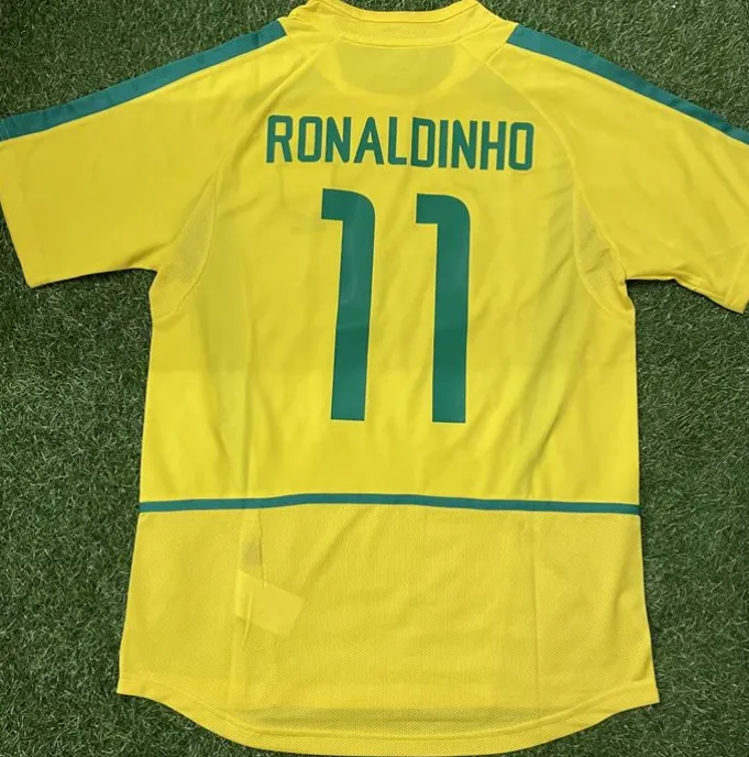 1998 2002 2006 BRASILIEN RETRO-FUSSBALLJERSEYS VINTAGE CLASSIC ROMARIO RONALDINHO RIVALDO R.CARLOS Hemden Qualitäts-Kits Männer Maillots de Football Jersey