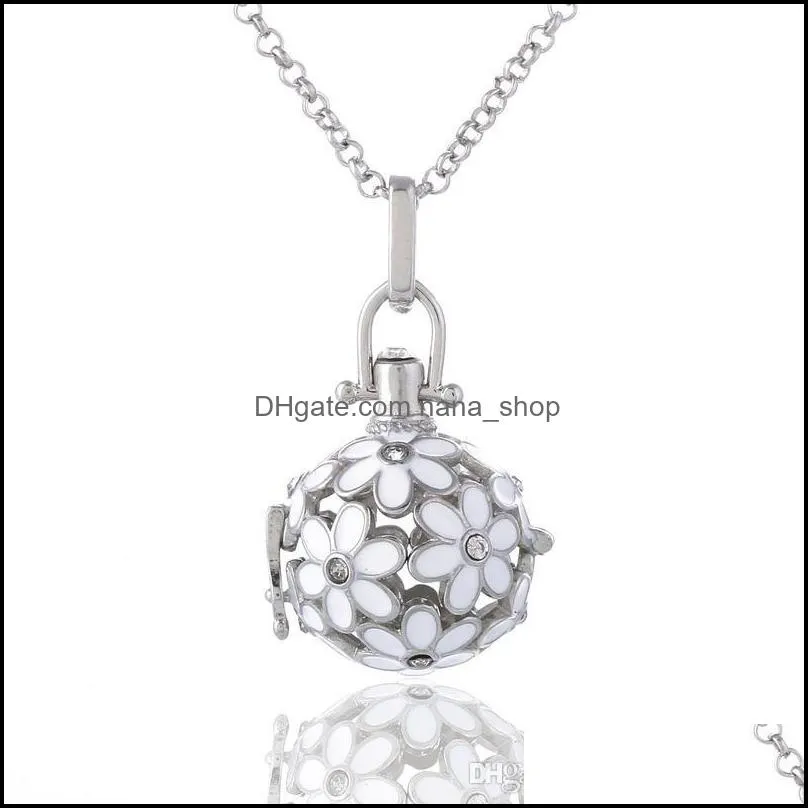 Premium Aromatherapy Essential Oil Diffuser Necklace Locket Pendant Jewelry With 60cm Chain 3Pcs Refill Ball 5 Styles