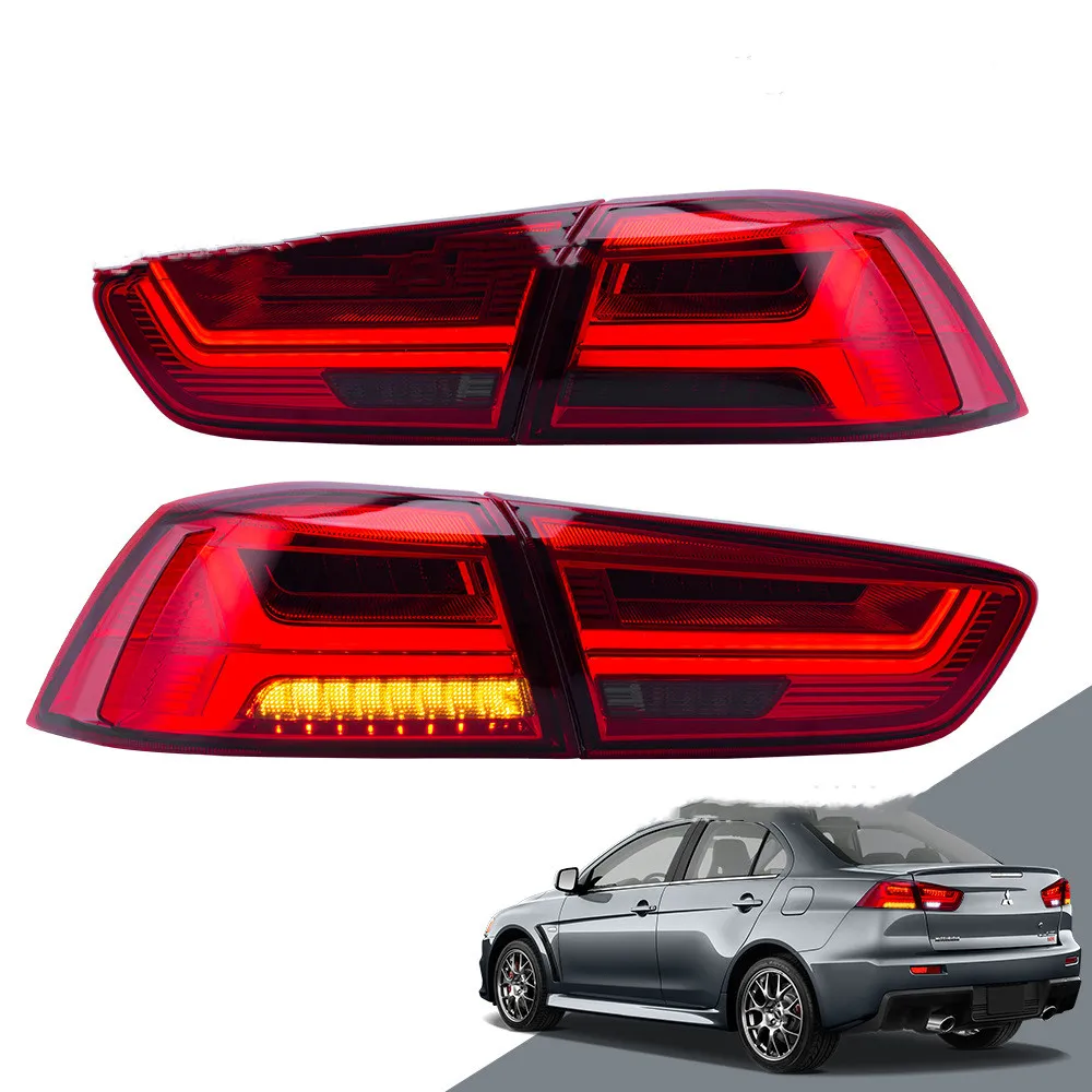 Lancer-Ex 2008-2021 LED Tail Light Dynamic Turn Signal Taillights DRLブレーキリバースライトの3色