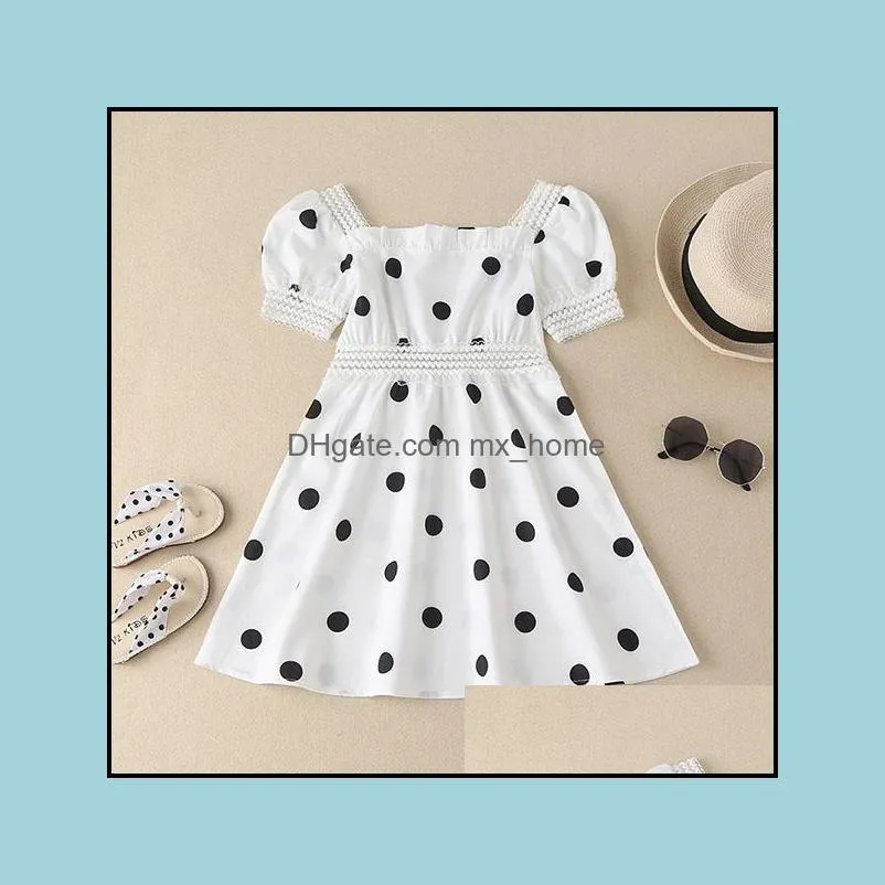 kids clothes girls dot dress children lace princess dresses summer boutique fashion baby clothing z3900