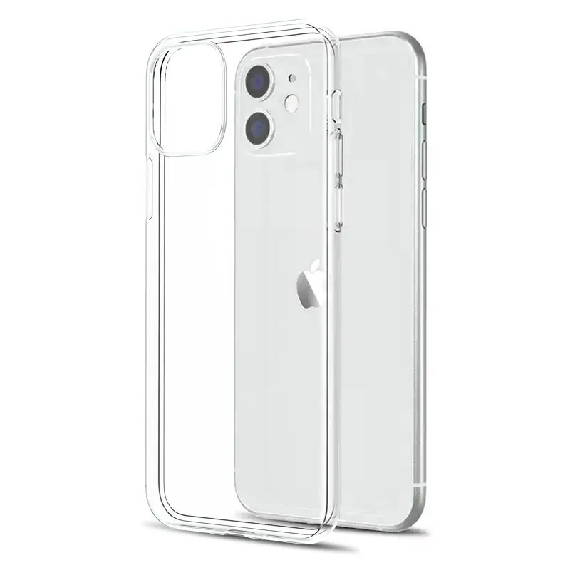 iPhoneのソフトTPUクリア電話ケース14 13 12 11 Pro Max XS XS XR 8 7 6 Plusバックカバー透明なシリコンケース