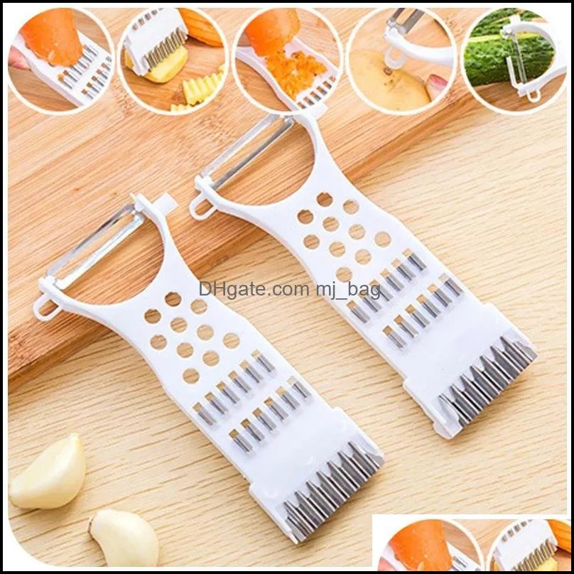 Fruit Vegetable Tools Kitchen Kitchen Dining Bar Home Garden Stainless Steel Peeler Grater Manual Slicers Cucumber Cutter Fruits Peel Shr