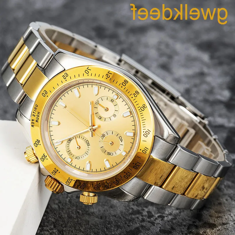 Mens watch Chronograph movement watch stainls steel Sapphire glass waterproof super luminous 41mm montre de luxe