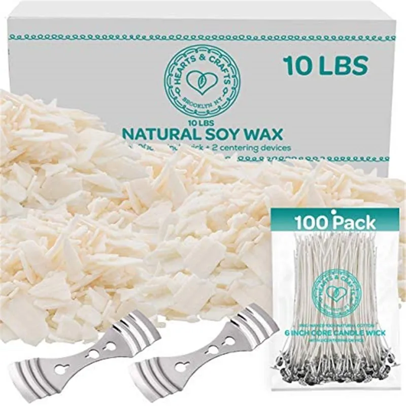 Soja-wax set 2 kg was met 100 stks kaars hart en 2 stks metaalstabilisator langdurige brandende Valentijnsdag cadeau-datum sandelhout Norwegian Temptation Express