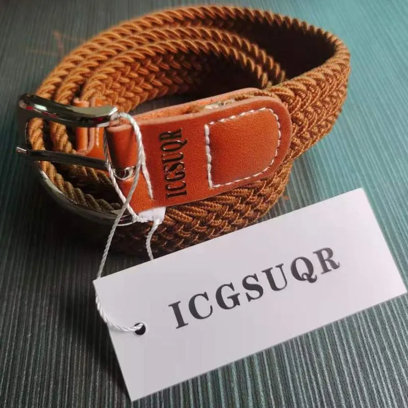 Belts ICGSUQR Kids Web Elastic Jeans Belt Children Pu Leather For Boys Girls Fashion Canvas Stretchy Baby OutdoorWaist Straps