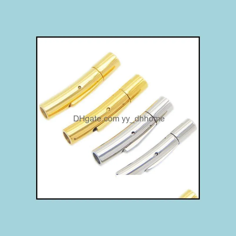 JLN Stainless Steel Leather Clasp For Bracelet Necklace Hooks Connector Clasp Buckle For DIY Jewelry Making