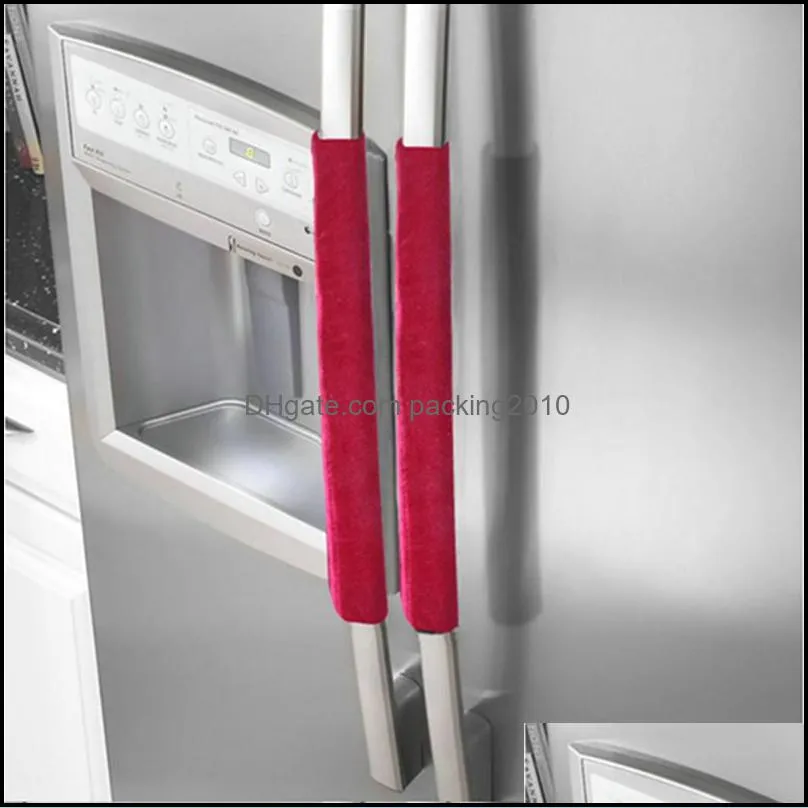 refrigerator door handle cover kitchen appliance decor handles gloves velvet refrigerator handle protector oven dishwasher handle