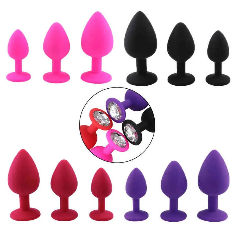 3st/set Soft Silicone Butt Anal Plug Women Men Erotic Stimulator Anal Toys Adult Plug unisex Anal Trainer Sex Toy Drop Shipping Y220427