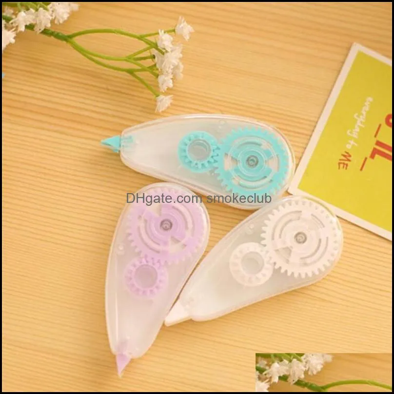 Wholesale-Creative Kawaii Dot Plastic Correction Tape Lovely Flower Correction Tape For Kids School Supplies Free Shipping 859