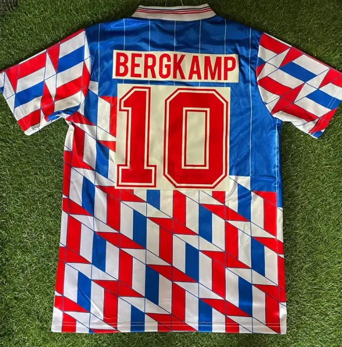 1990 Retro Soccer Jerseys Bergkamp 10 Rijkaard Kluivert Maillot Kit Tibrahimovic Futebol Shirt Kits Men Maillots de Football Jersey