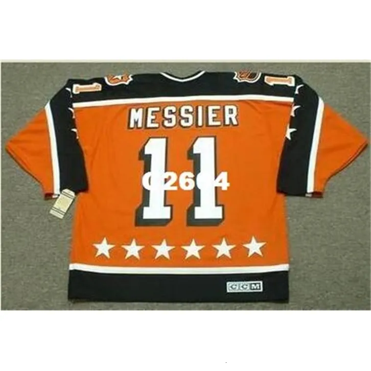 Chen37 Men # 11 MARK MESSIER 1984 Campbell "All Star" CCM Vintage RETRO Home Hockey Jersey ou personnalisé n'importe quel nom ou numéro rétro Jersey