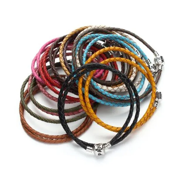 Double layer Braided Leather Bracelet Men Women Magnetic Clasps Charm Bracelets Pulseras Male Female Jewelry GC1220