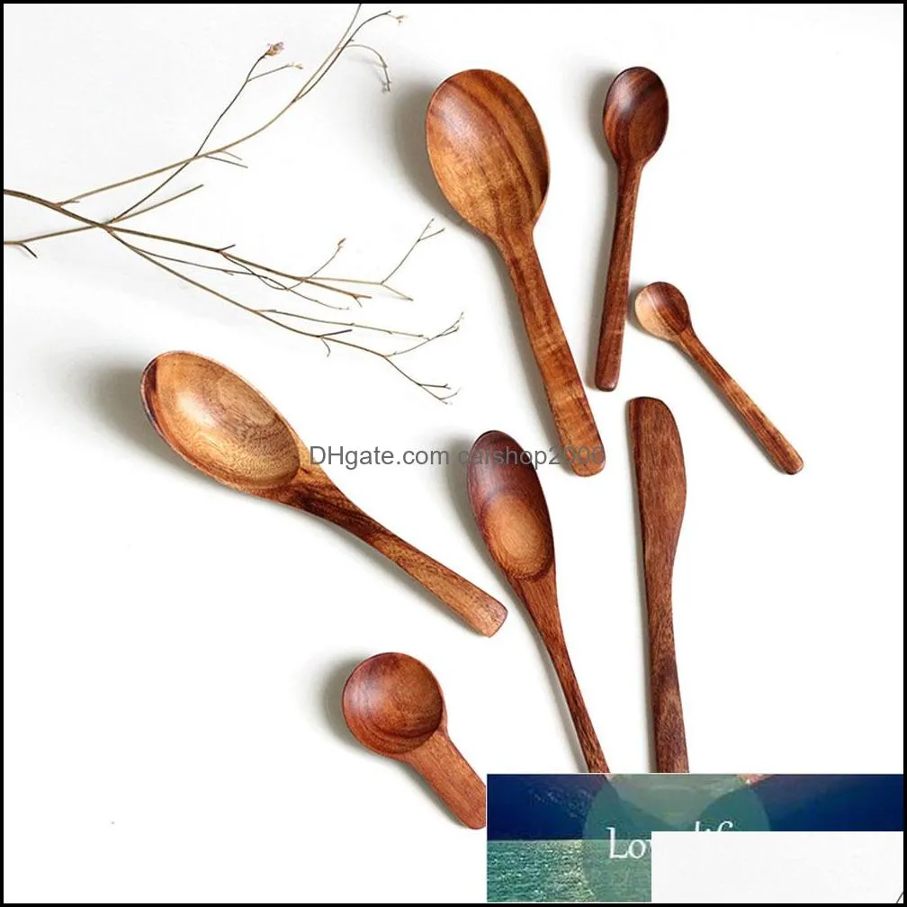 Teak Wooden Spoon Soup Spoon Milk Powder Spoon Stirring Butter Knife Children`s Cutlery