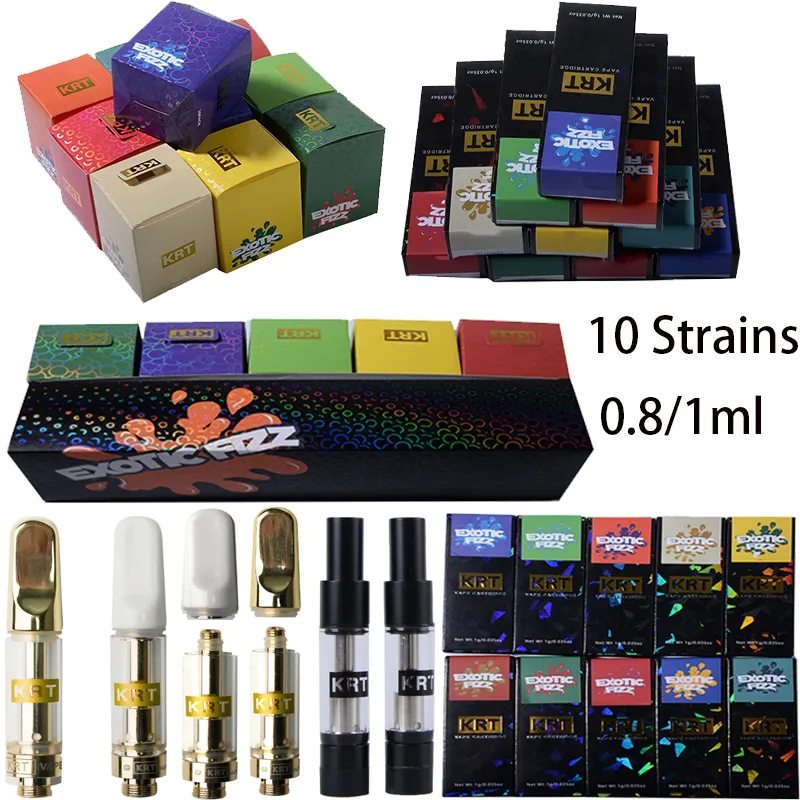 New KRT Vape Cartridge Hologram Packaging Atomizers E Cigarettes 0.8