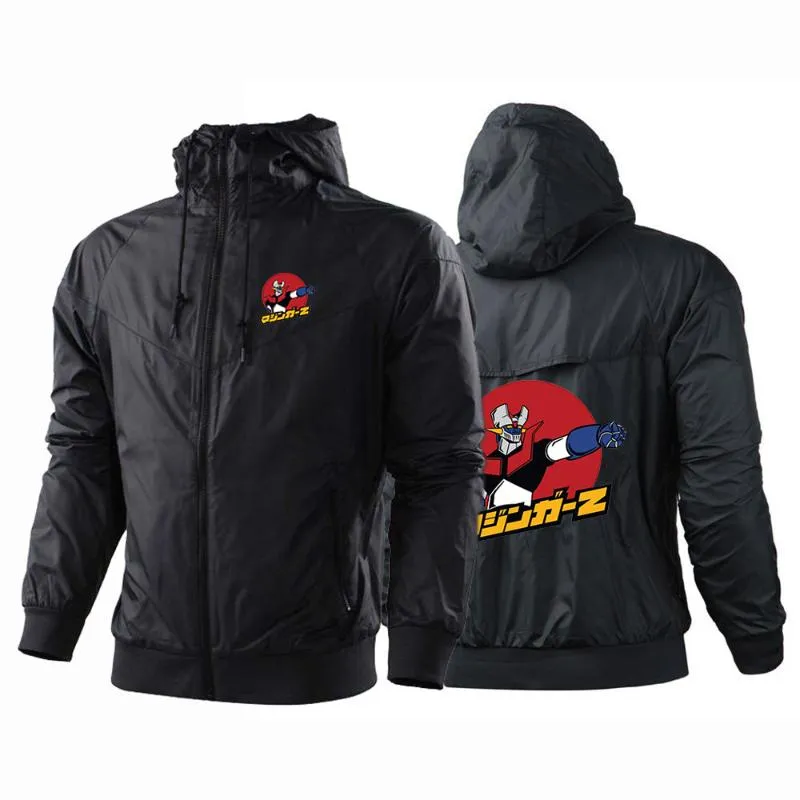 Herrhuvtröjor Sweatshirts Herrens långa ärm Mazinger Z Robot Logo Motorcykelrockar Sportwear Streetwear Hip Hop Clothingmen's