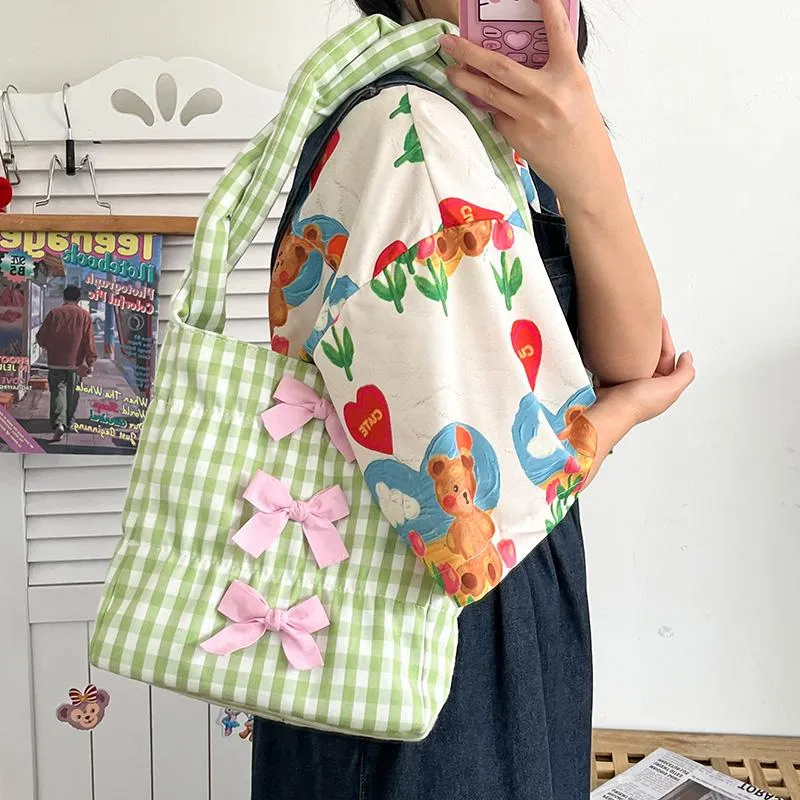 Вечерние сумки японское цвет конфеты сладкие сумочки для женщин 2022 модная клетчатая сумка для плеты
