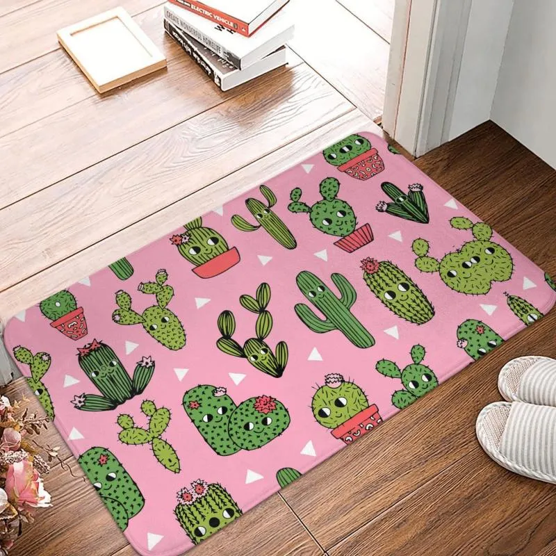 Mattor Cactus Doormat Modernt Soft Bedroom Kitchen Floor Mat Balkony Rug Door Pink Absorbent Area Rugs