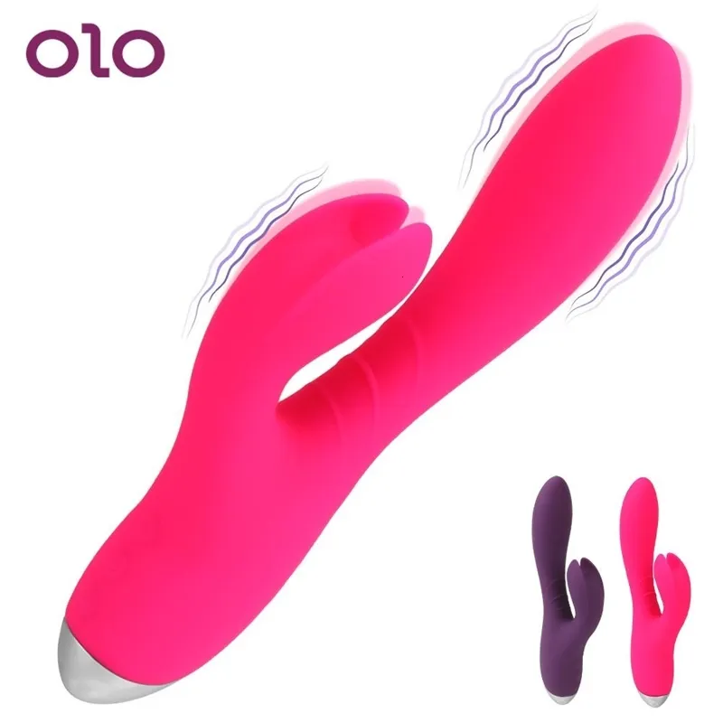 Sex Toy Toy Massager Olo 10 lägen Dual Motor G-Spot Clitoris Stimulator Knådan Slide Massage Rabbit Vibrators Toys For Women Adult Products GWE4 GWE4 GWE4