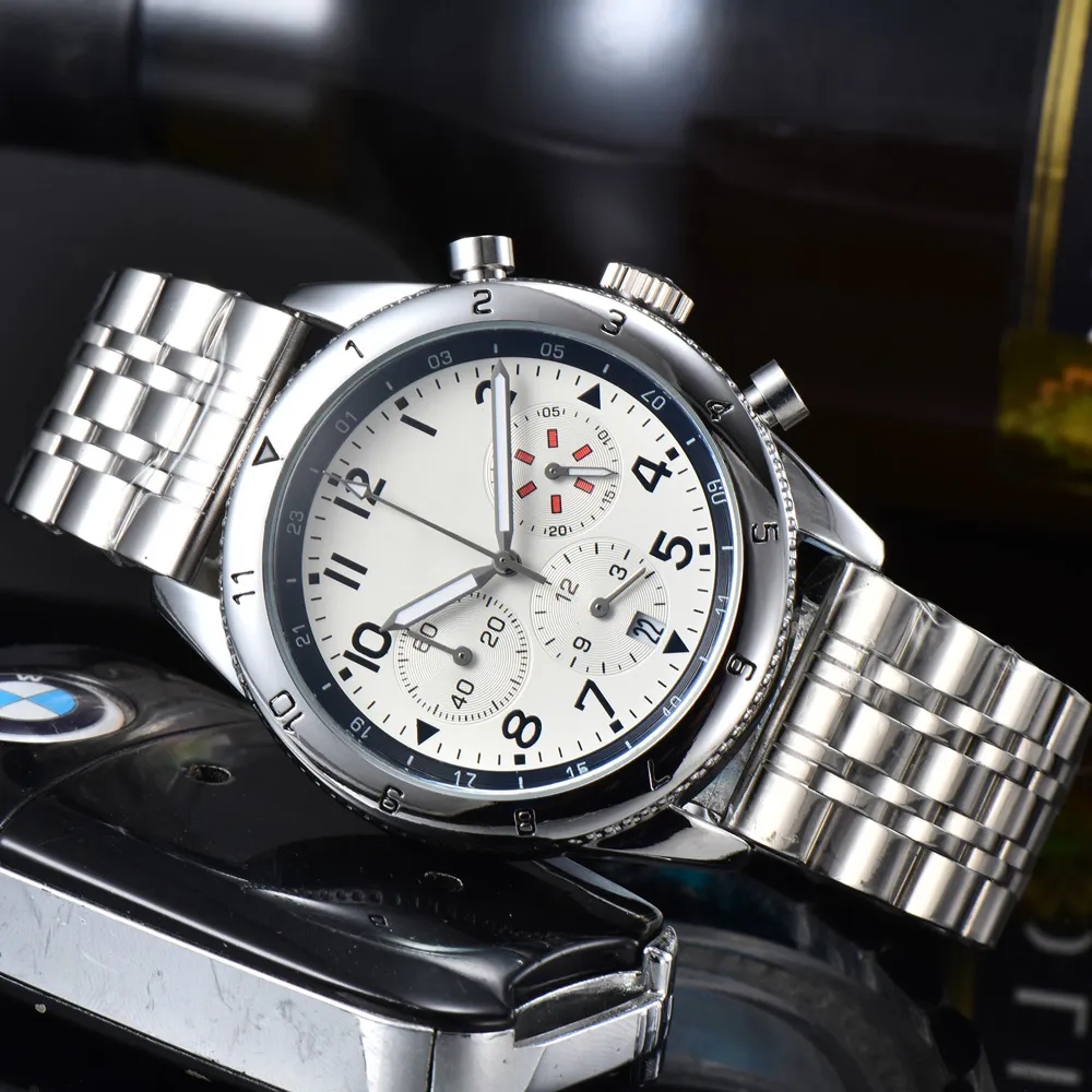 Pleine marque montres-bracelets hommes hommes décontracté Sport Style luxe avec Logo acier métal bande Quartz horloge Br 05