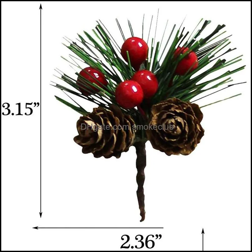 10Pcs Mini Pine Needles Christmas Tree Accessories Gift Box Decoration Artificial Plants Christmas Decoration Ornaments 1946 V2