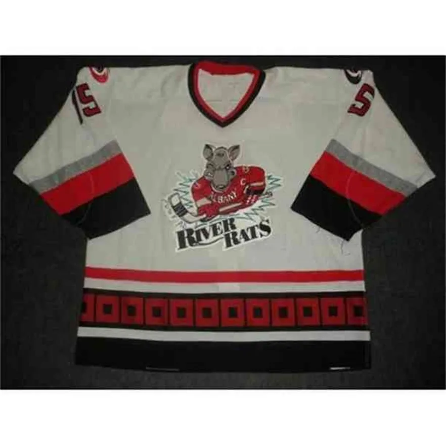 Mthr Albany River Rats 15 Brad Isbister 2 Noah Babin Iceホッケージャージーメンズ刺繍ステッチ任意の数字と名前Jerseys