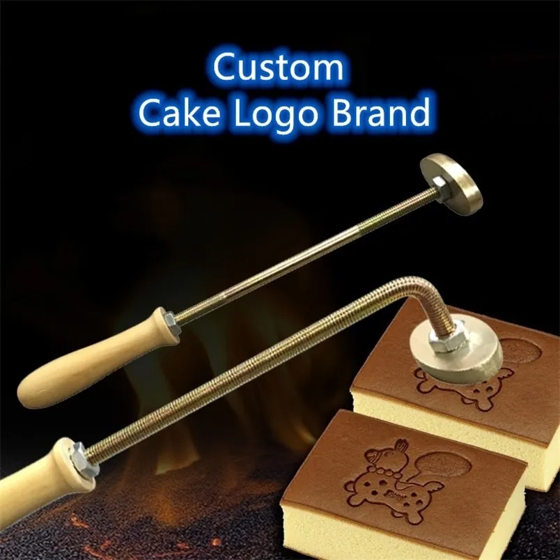 Custom Cake Brass Stamping Tool Hightemperature Resistant Metal Bread Mould bet Letters wood beef leather 220611