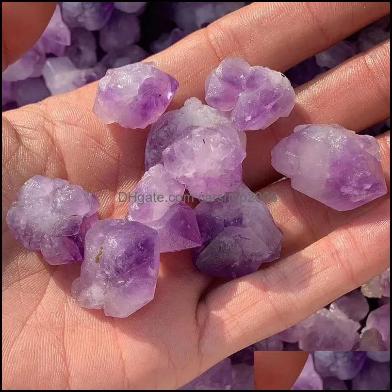 irregular natural purple color stone gemstones for handmade pendant necklaces jewelry making diy accessories