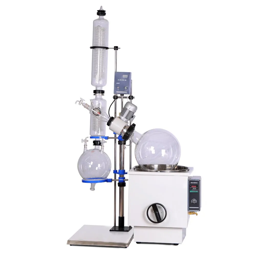 ZZKD lab supplies 20L Double Condensers Double Receiving Rotary Evaporator for Heat Sensitivity Material Condensation Crystallization Separation Recovery