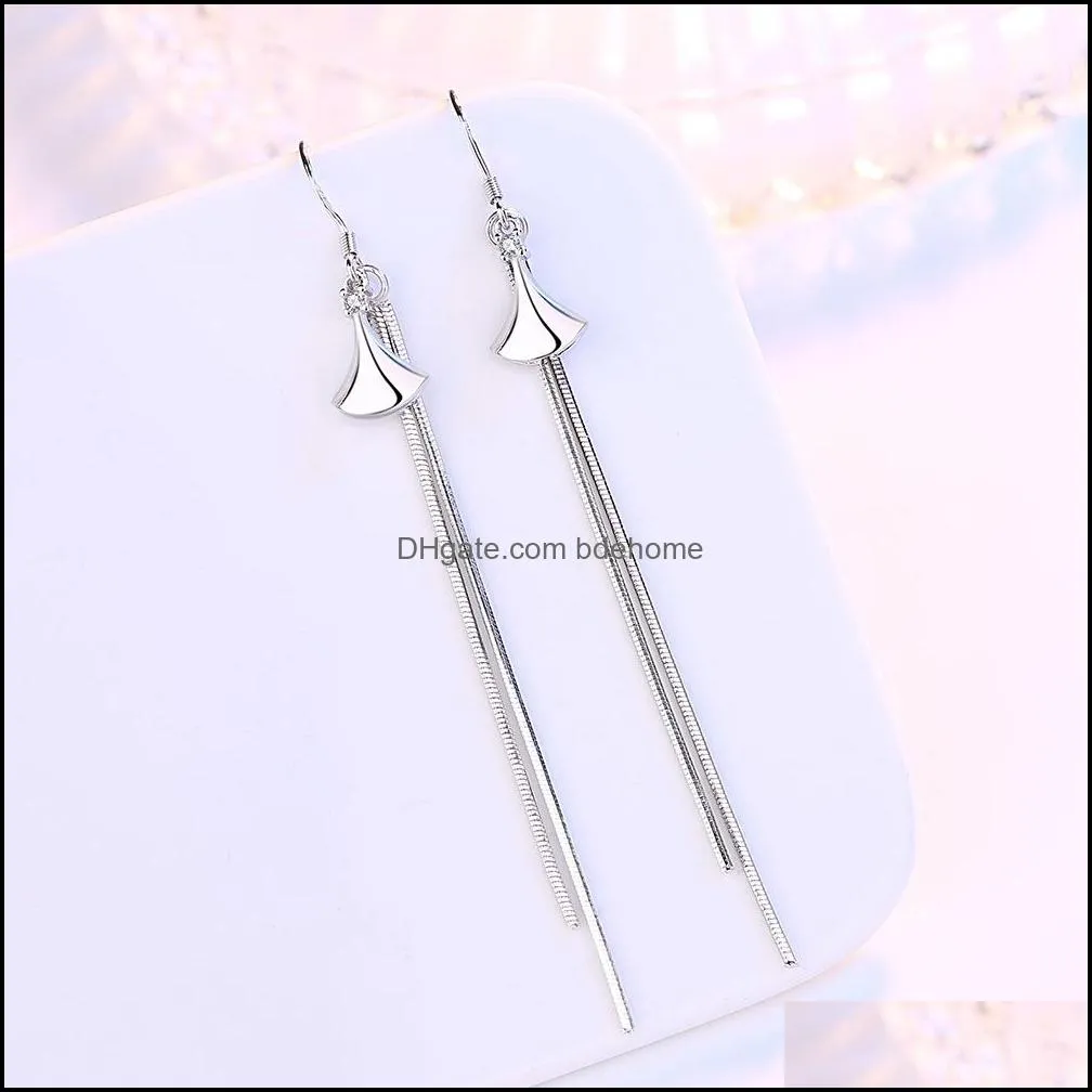 S925 Sterling Silver Earrings For Women Dangle Earring Bridal Wedding Jewelry Wholesale