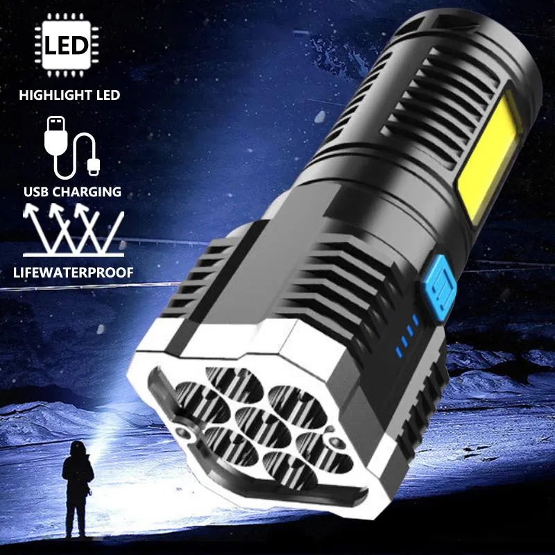 Flashlights Torches 7 Nuclear Explosion LED Strong Light Rechargeable