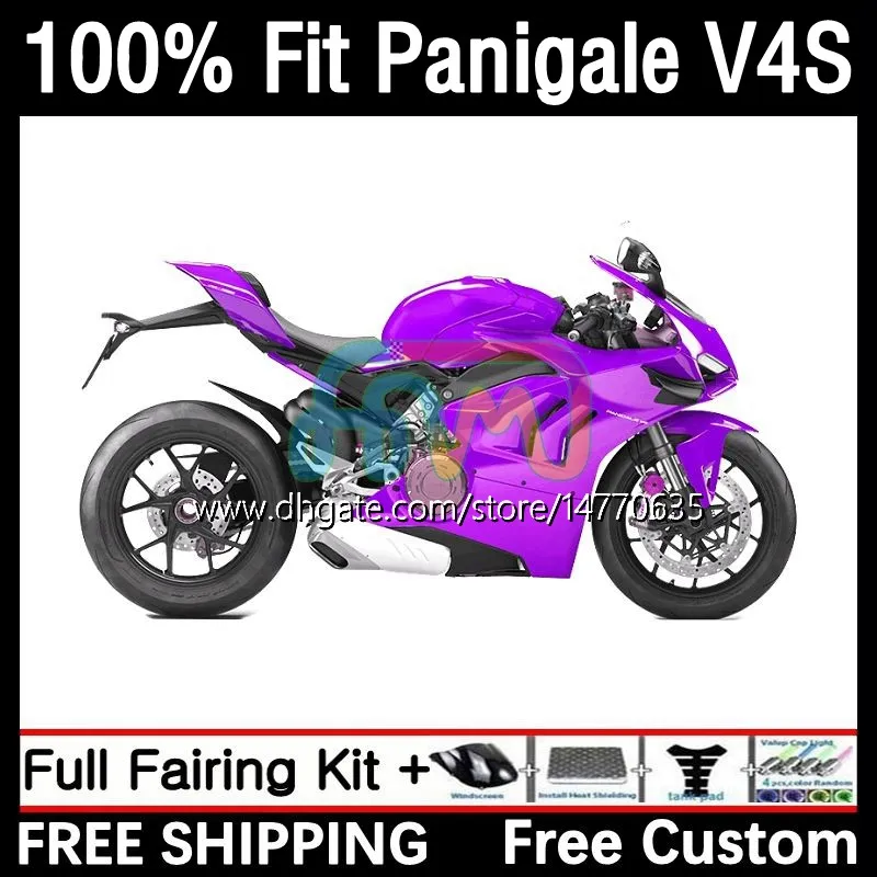 Carénages OEM pour DUCATI Panigale V 4 V4 S R V4S V4R 18-21 Kit carrosserie 1DH.65 Street Fighter V4-S V4-R V-4S 2018 2019 2020 2021 V-4R 18 19 20 21 Moulage par injection Carrosserie nouveau violet