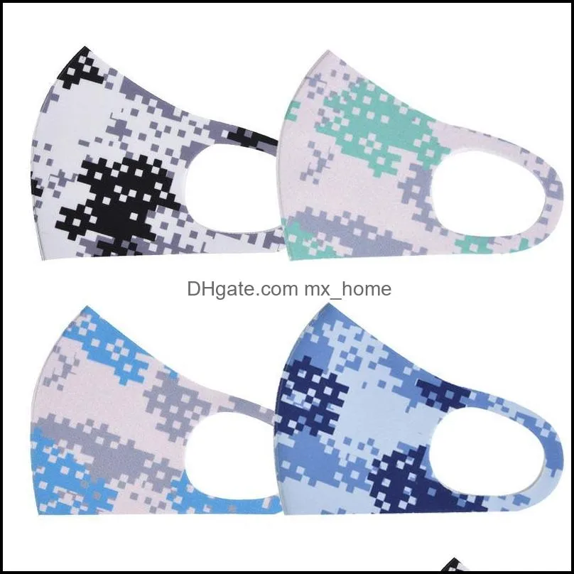 Camouflage Face Mask Washable Adult designer Dust PM2.5 Respirator Reusable Silk Cotton Masks Boutique Retail Packaging
